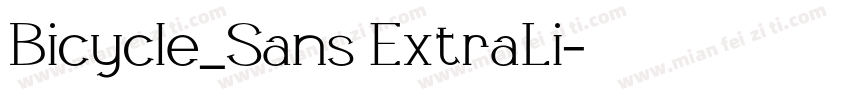Bicycle_Sans ExtraLi字体转换